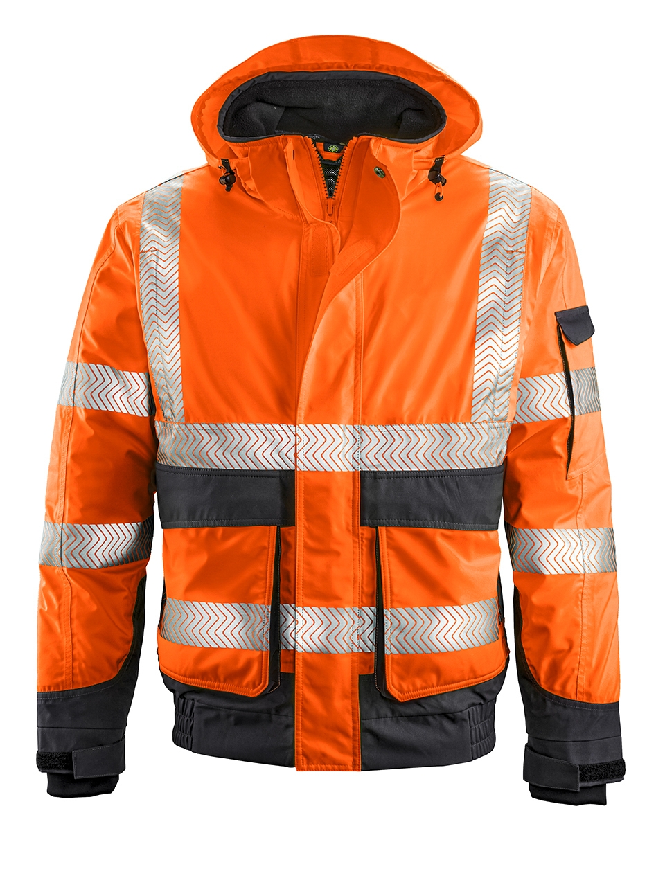 4PROTECT® Warn-Wetterschutz-Blouson NEWARK leuchtorange/grau