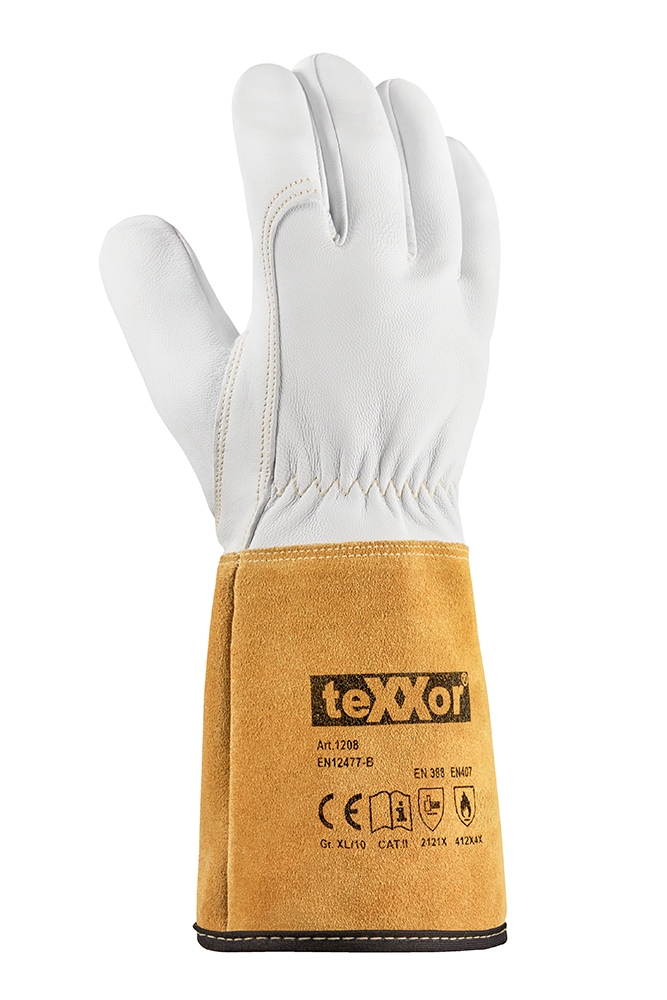 teXXor® Schweißerhandschuhe natur/beige