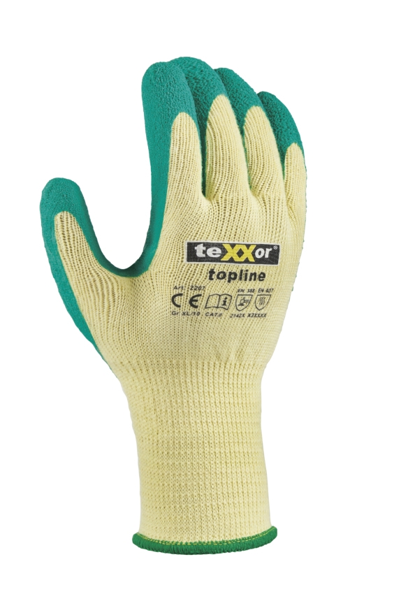 teXXor® Grobstrick-Handschuhe POLYESTER gelb/grün