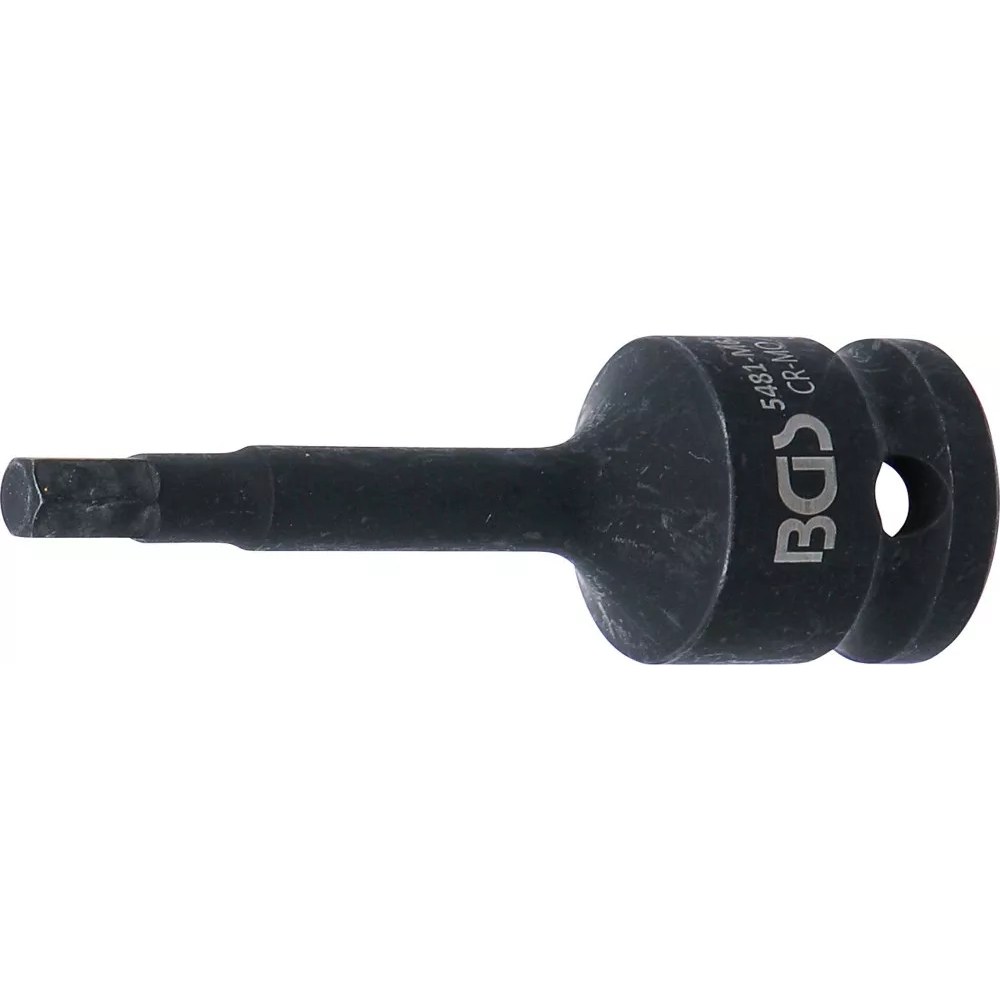 Kraft-Bit-Einsatz, Länge 75 mm, Antrieb Innenvierkant 12,5 mm (1/2"), Innensechskant 6 mm