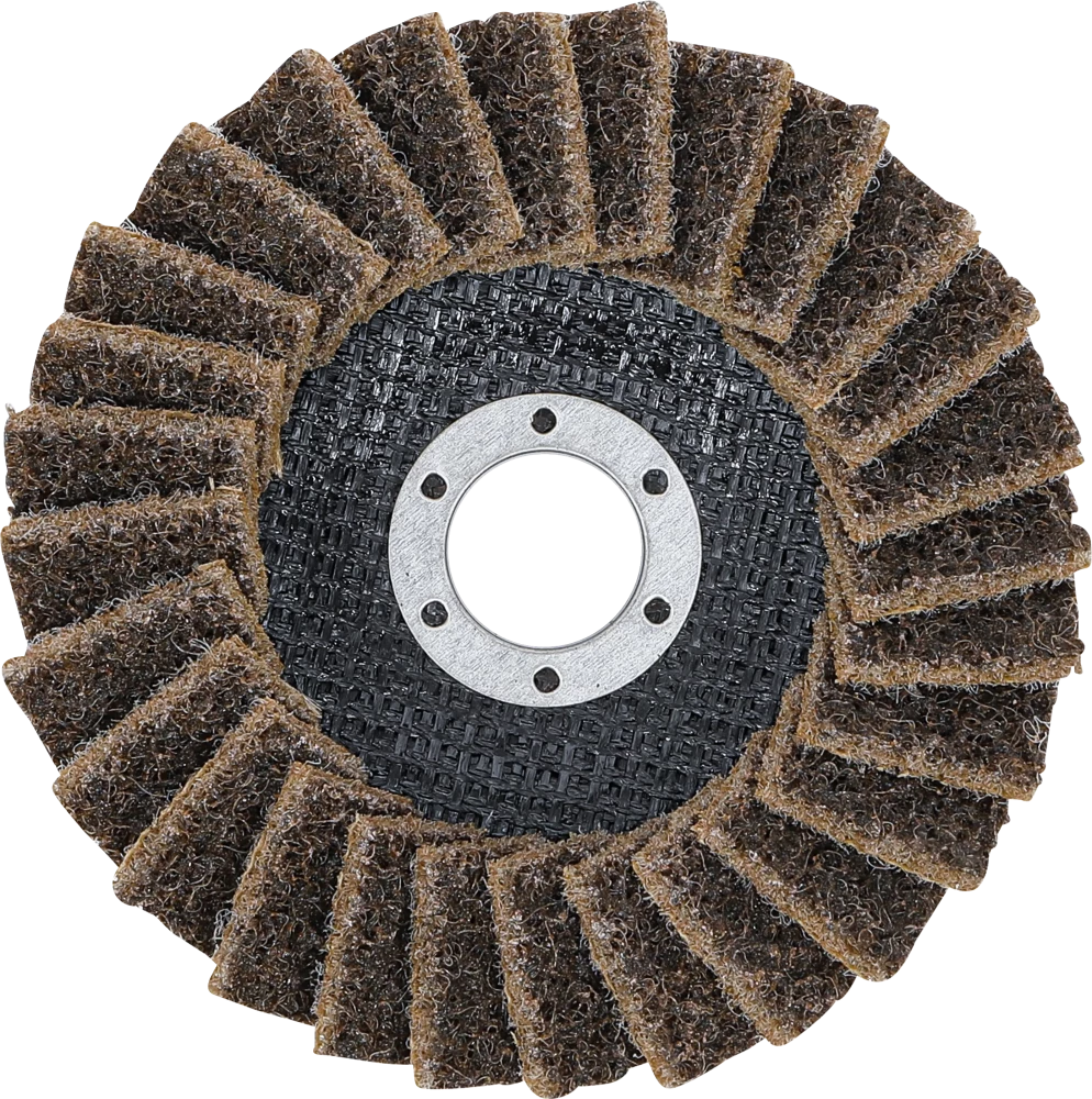 Fächer-Schleif-Scheibe, Vlies, Ø 125 mm, Körnung 80