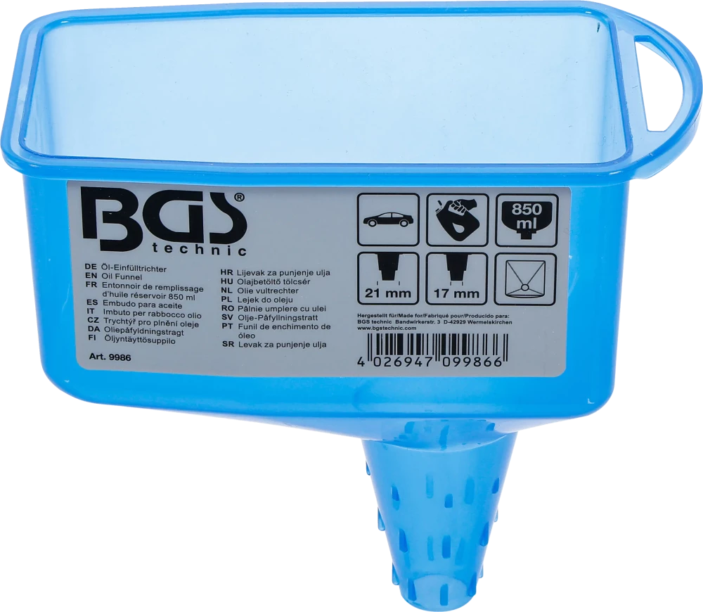Öl-Einfülltrichter, 850 ml Reservoir