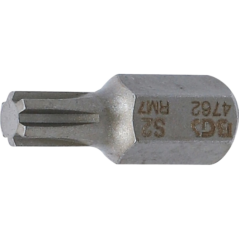 Bit, Länge 30 mm, Antrieb Außensechskant 10 mm (3/8"), Keil-Profil (für RIBE) M7