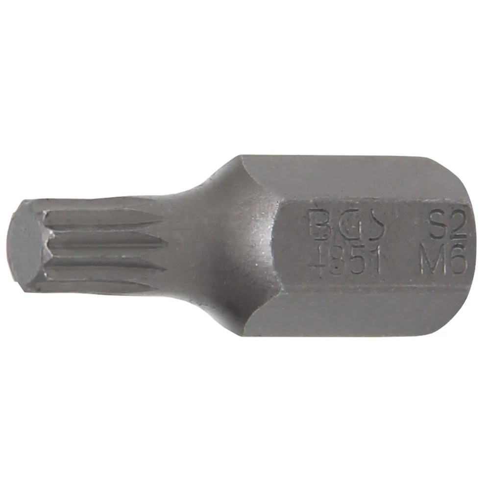 Bit, Länge 30 mm, Antrieb Außensechskant 10 mm (3/8"), Innenvielzahn (für XZN) M6