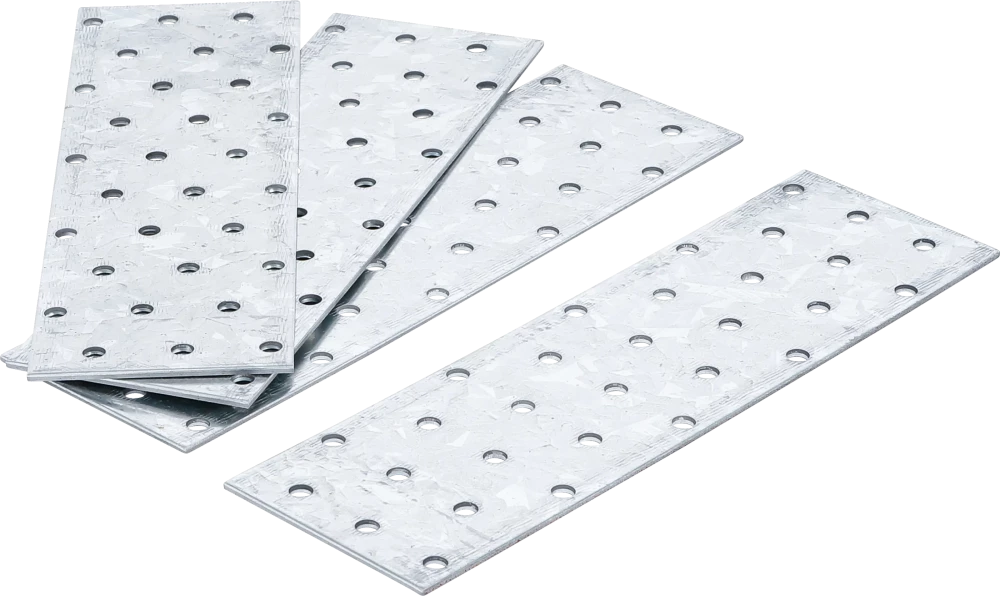 Stahl-Lochplatten-Satz, 200 x 60 x 2 mm, 4-tlg.