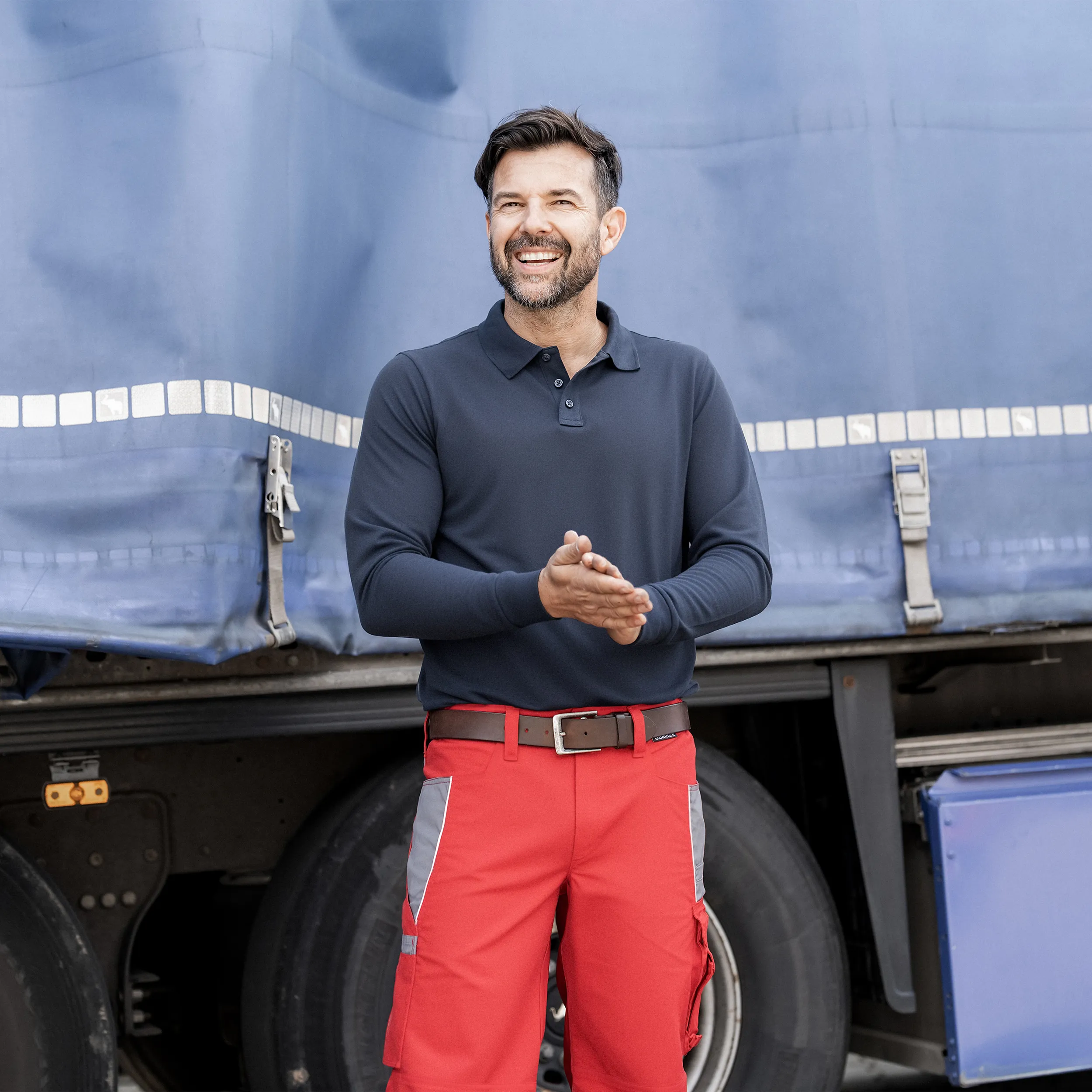 Tencel Langarm-Poloshirt "iND" mit UV-Schutz – Plus X Award ausgezeichnet