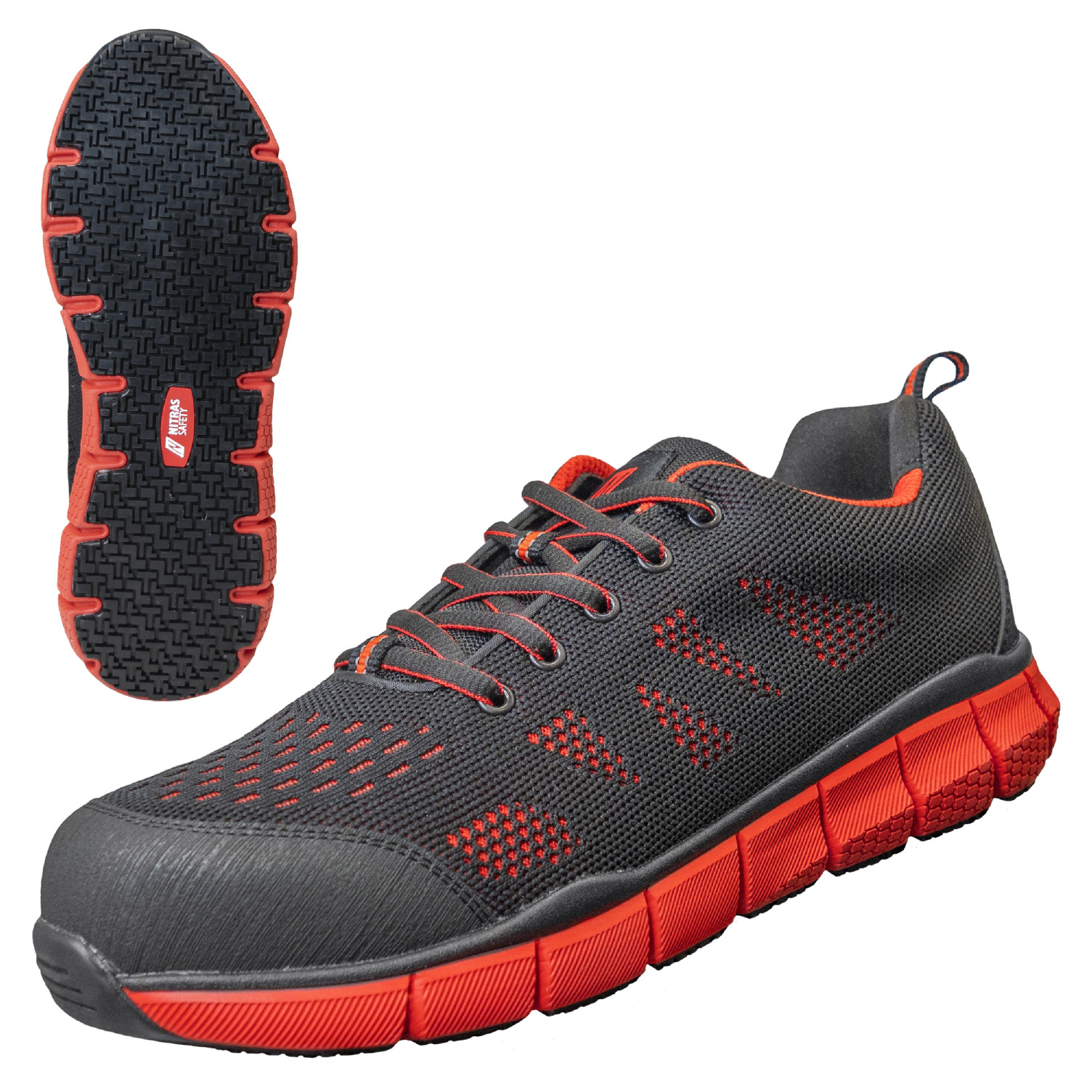 Sicherheitshalbschuhe S1P ESD SONIC STEP schwarz / rot