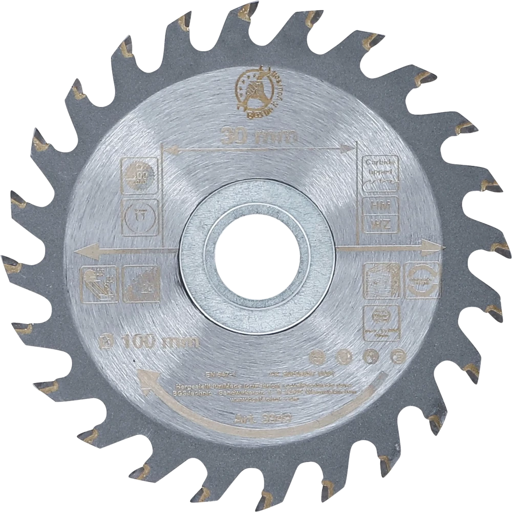 Hartmetall-Kreissägeblatt, Ø 100 x 30 x 2,1 mm, 24 Zähne