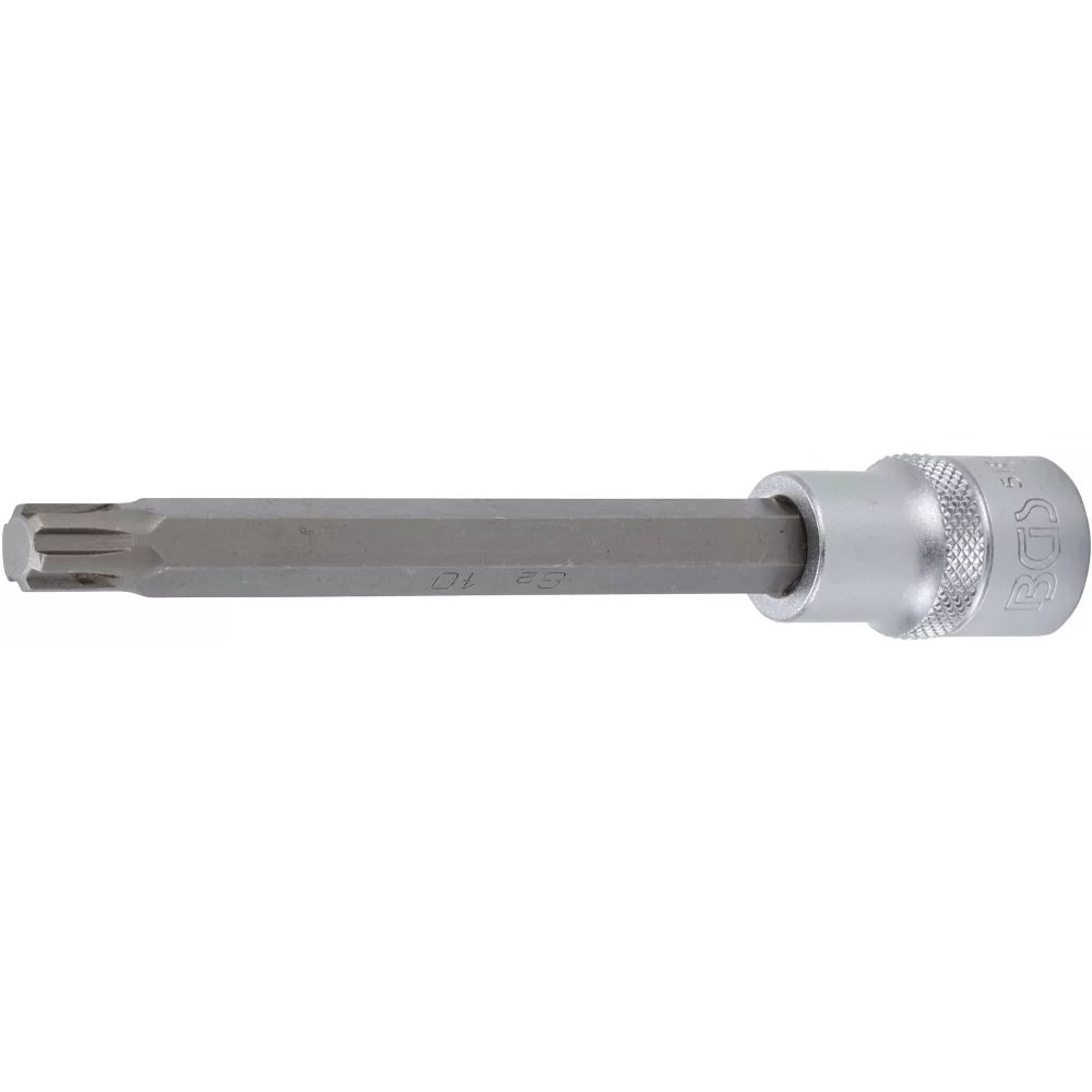 Bit-Einsatz, Länge 140 mm, Antrieb Innenvierkant 12,5 mm (1/2"), Keil-Profil (für RIBE) M10