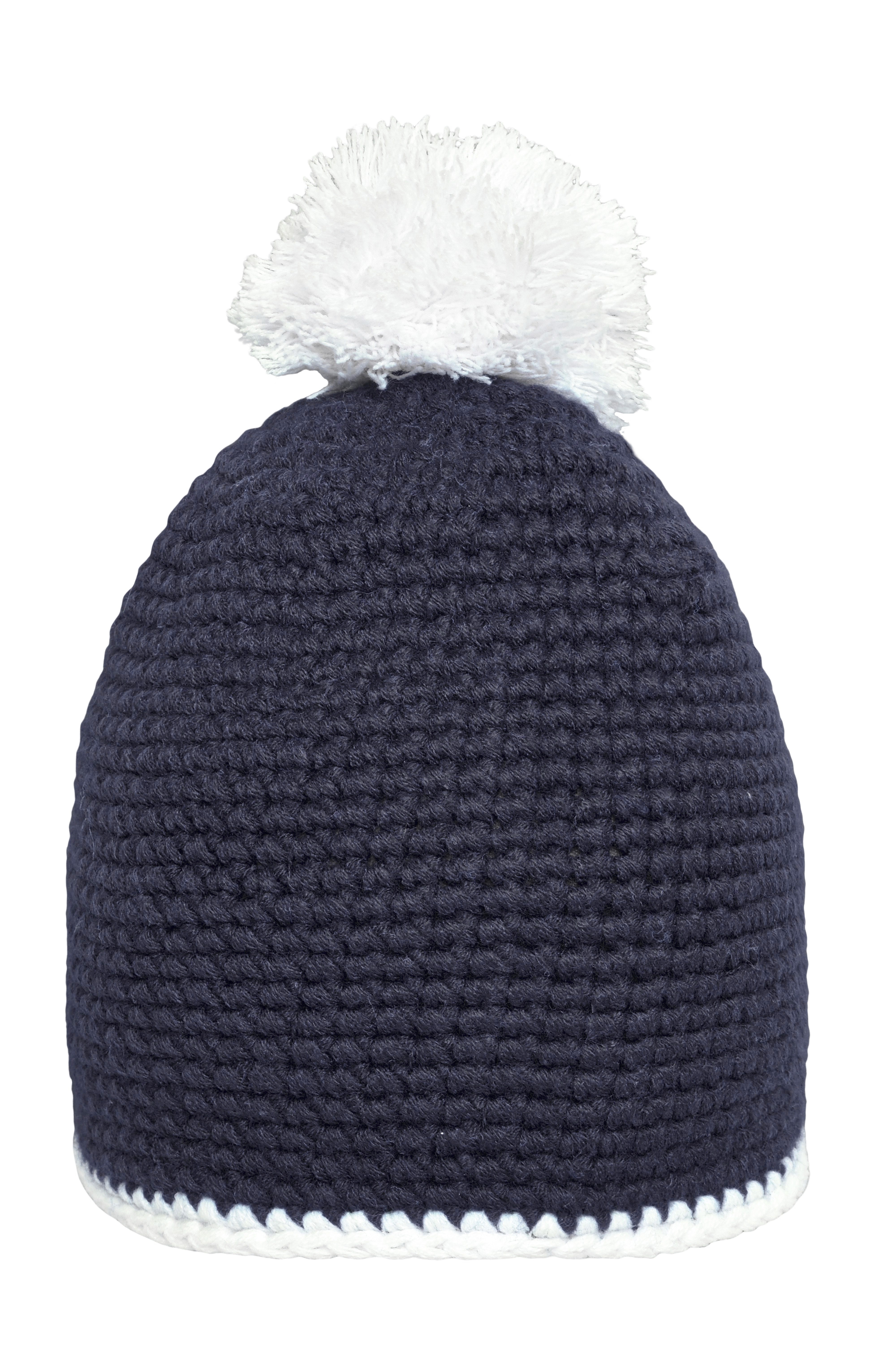 Mütze – Pompon Hat With Contrast Stripe