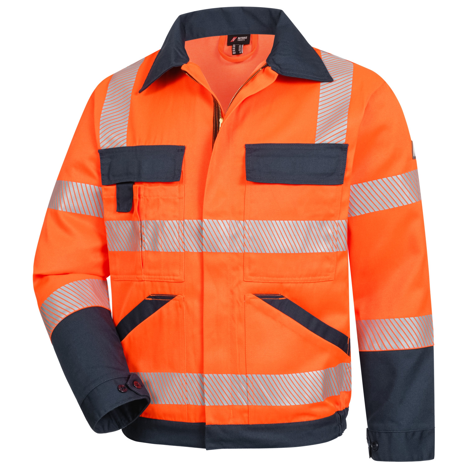 Warn-Arbeitsjacke MOTION TEX VIZ neonorange / marineblau