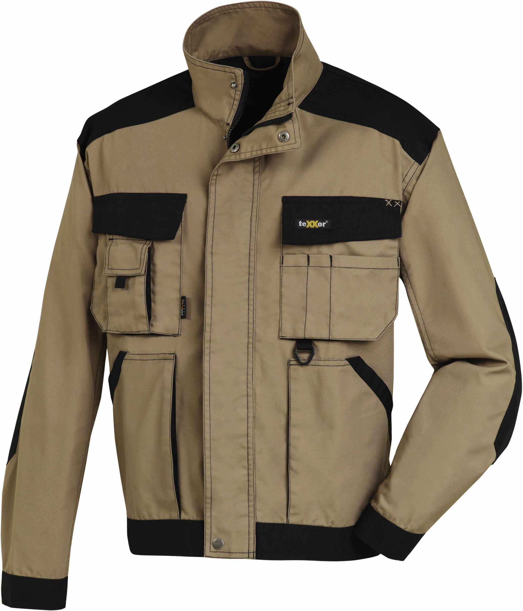 teXXor® Canvas (270 g/m²) Bundjacke ANTIGUA khaki/schwarz