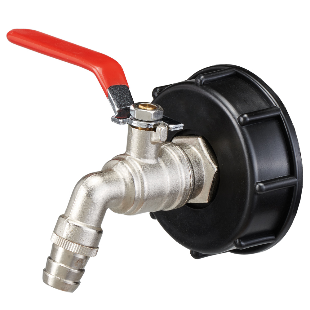 Ibc-Adapter S60x6 mit Kugelauslaufventil 3/4"
