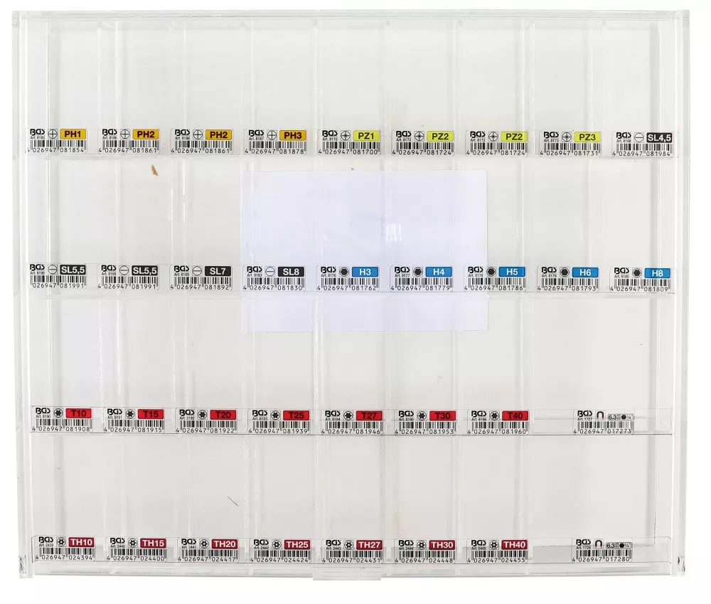 Verkaufsdisplay, leer, für Bit- und Bithalter, für Art. 9328