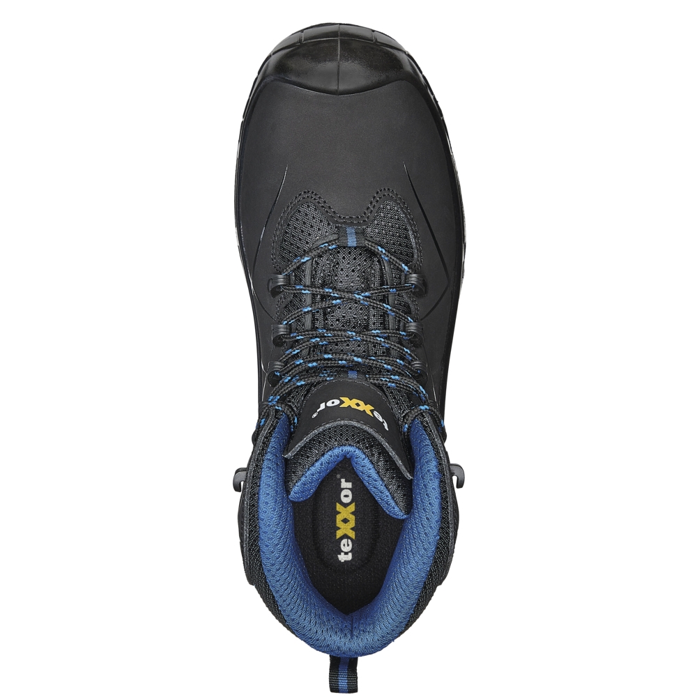 teXXor® S3-Sicherheitsschnürstiefel Tours schwarz/ blau