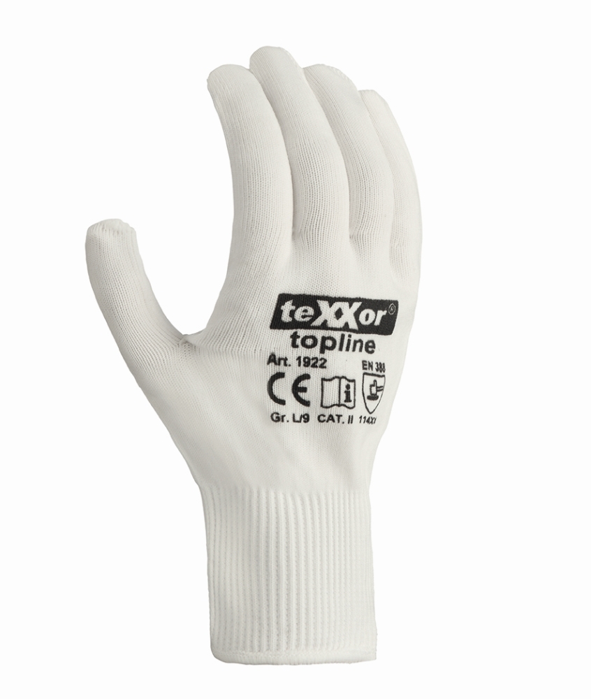 teXXor® Feinstrick-Handschuhe NYLON weiß