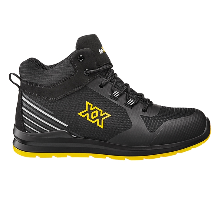 teXXor® S3S-Sicherheitsschnürstiefel schwarz/gelb