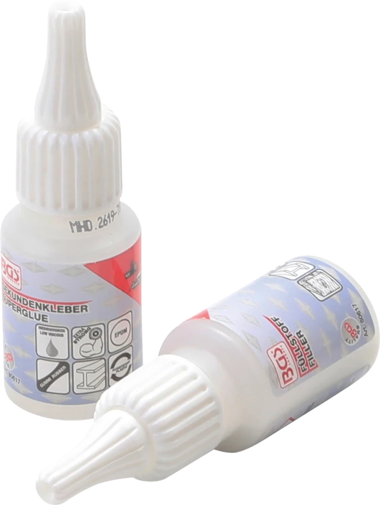 Klebstoff-Reparaturset, 2-K Schweißnaht, Industrieklebestoff 20 g / Granulat 20 g