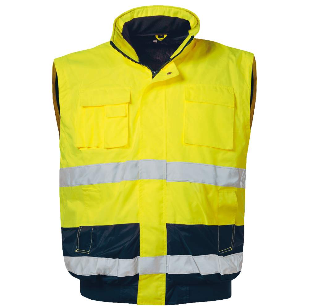 Warnschutzpilotjacke, Gelb/Marine Siegfried