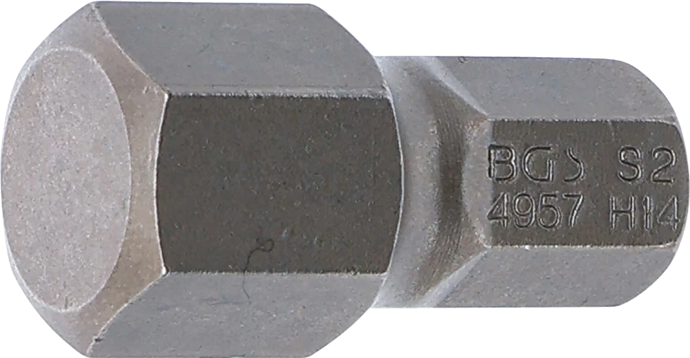 Bit, Länge 30 mm, Antrieb Außensechskant 10 mm (3/8"), Innensechskant 14 mm