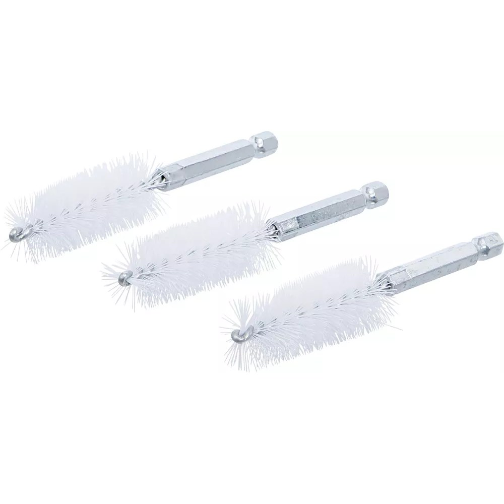 Nylonbürste, 19 mm, Antrieb Außensechskant 6,3 mm (1/4"), 3-tlg.