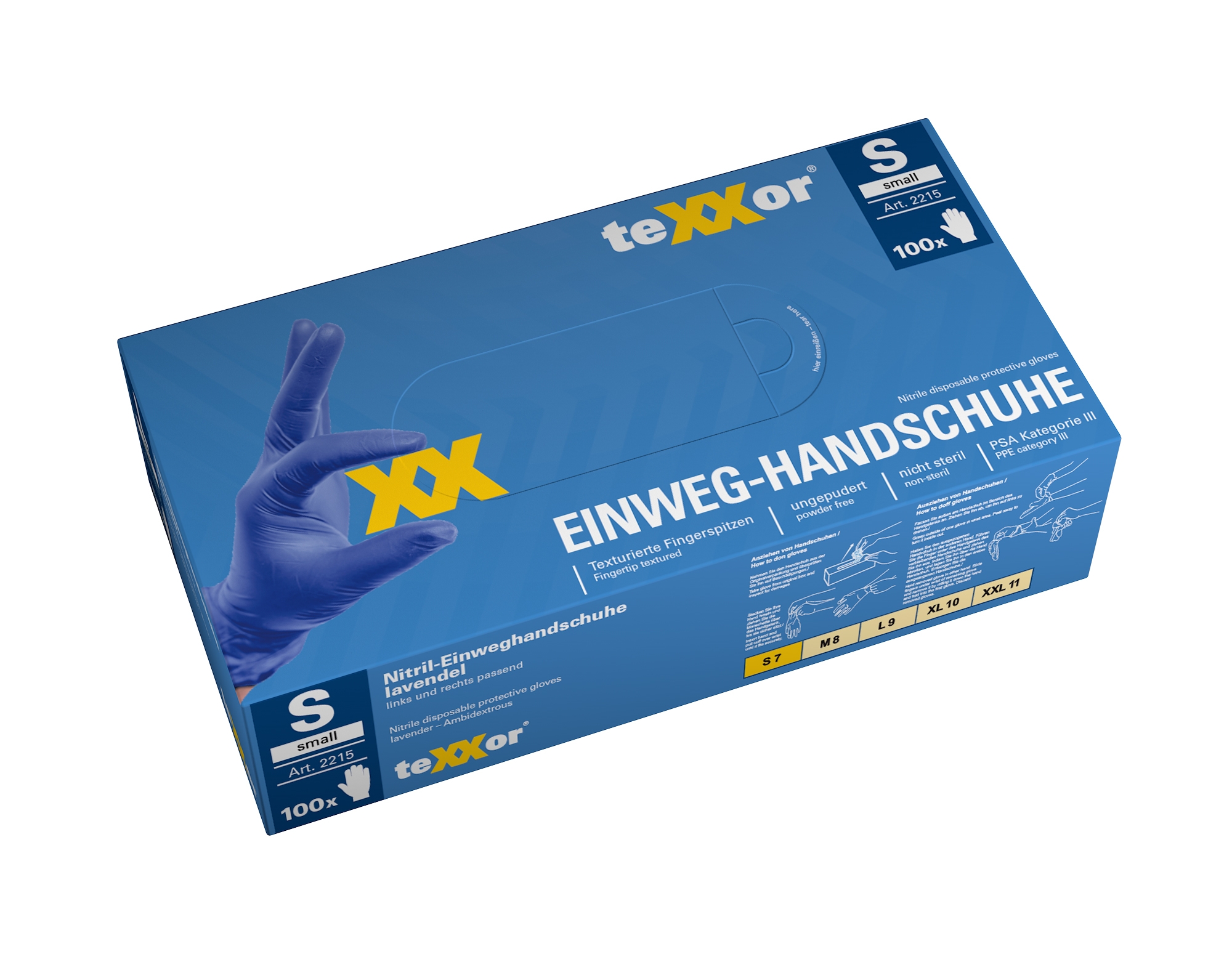 teXXor® Nitril-Einweg-Handschuhe lavendel