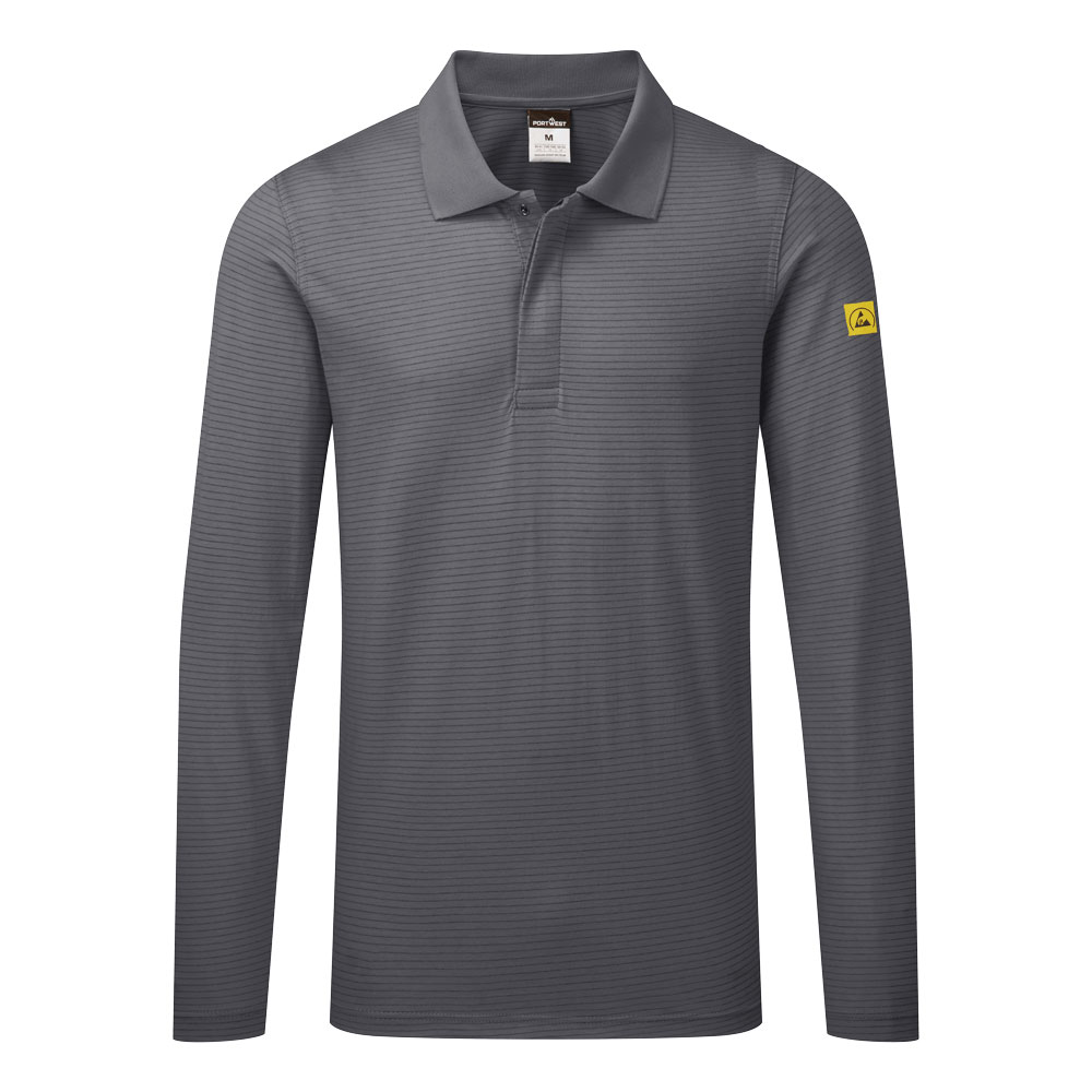 Antistatisches ESD-Poloshirt langarm