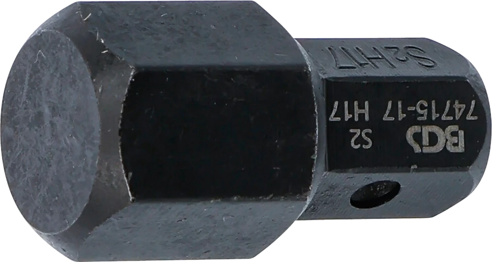 Kraft-Bit, Länge 35 mm, Antrieb Außensechskant 12,5 mm (1/2"), Innensechskant 17 mm