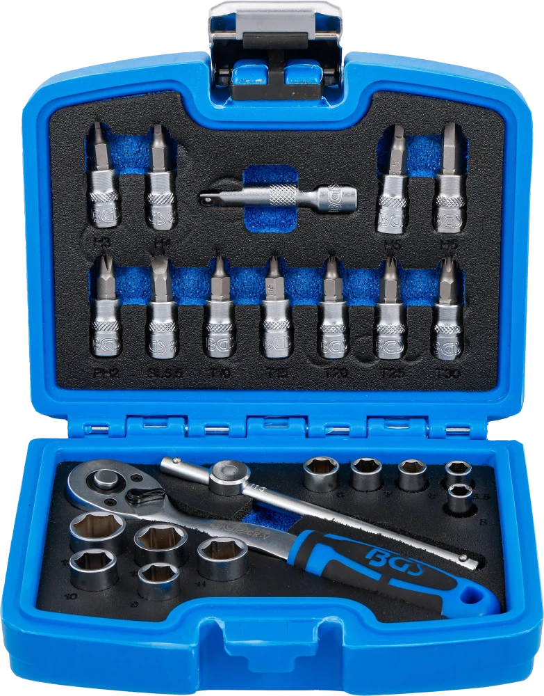 Steckschlüssel-Satz, Antrieb 6,3 mm (1/4"), 24-tlg.