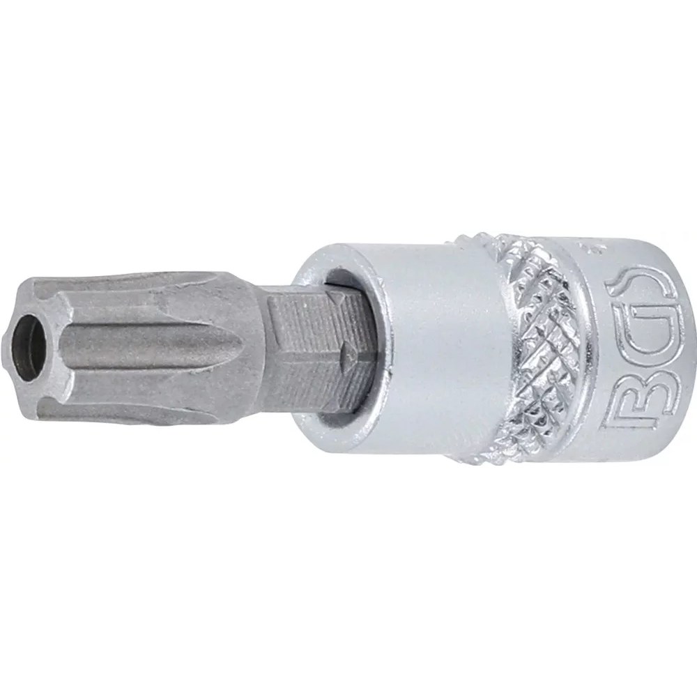 Bit-Einsatz, Antrieb Innenvierkant 6,3 mm (1/4"), TS-Profil (für Torx Plus) mit Bohrung TS45