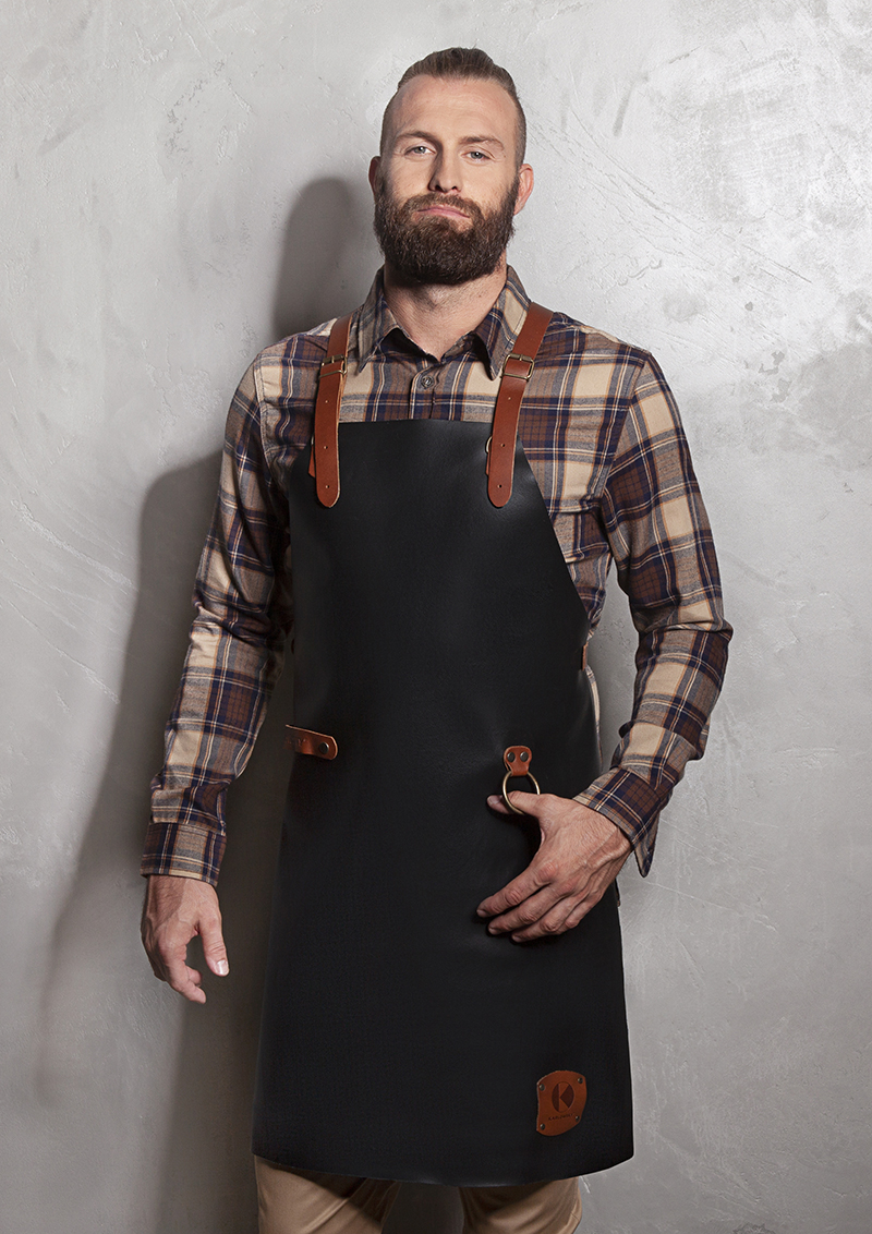 Leder Latzschürze X-Style mit Kreuzträgern
