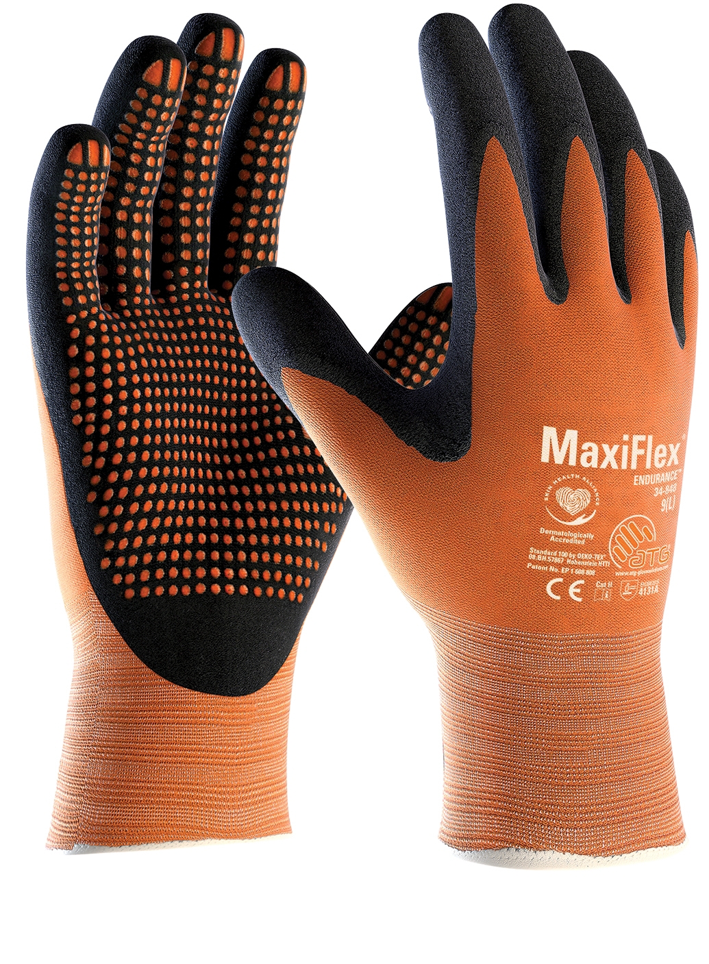 MaxiFlex® Endurance™ Nylon-Strickhandschuhe orange (34-848) orange/schwarz