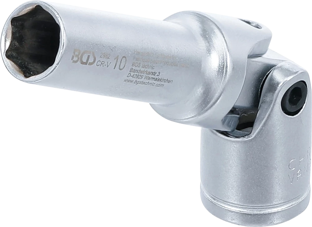 Glühkerzen-Gelenk-Einsatz Sechskant, Antrieb Innenvierkant 10 mm (3/8"), SW 10 mm