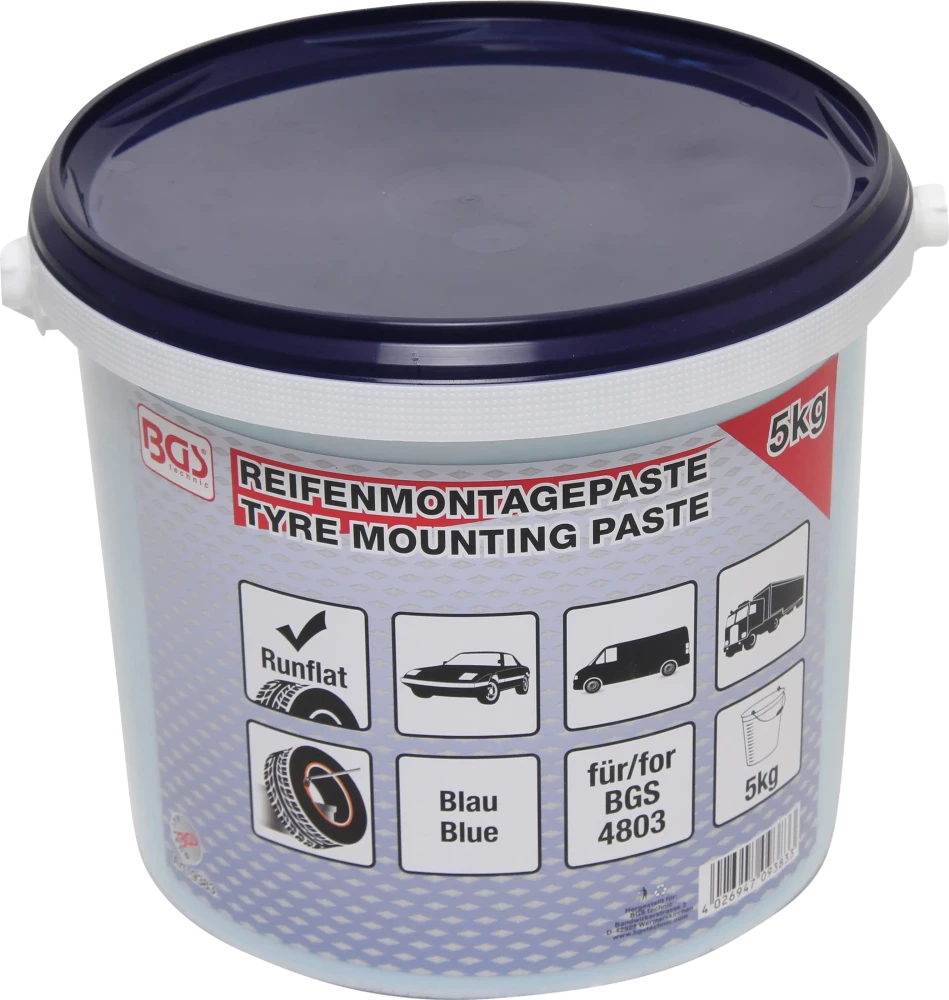 Reifenmontagepaste für Run-Flat-Reifen, blau, 5 kg
