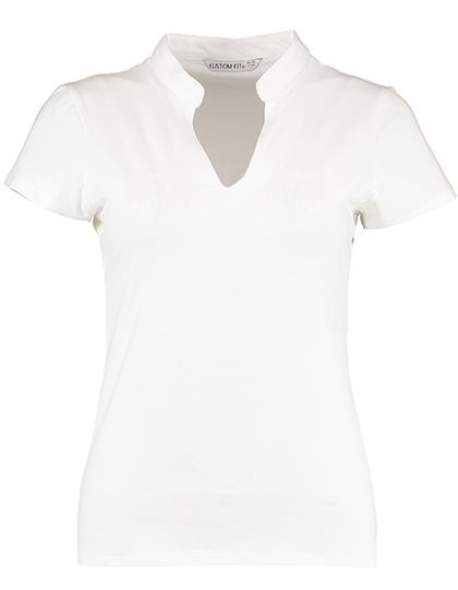 T-Shirt – Women`s Regular Fit Mandarin Collar Top