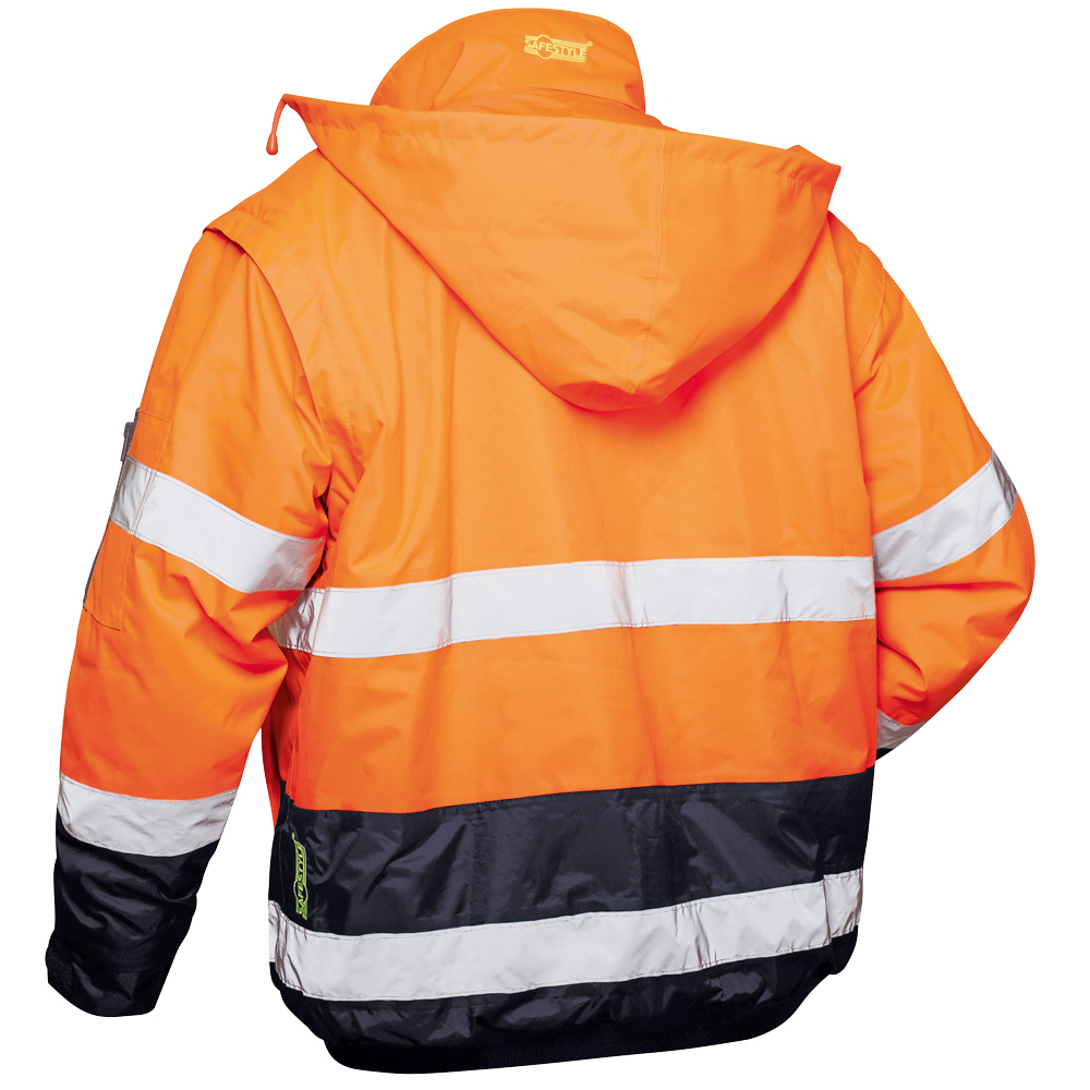 Warnschutzpilotjacke Orange/Marine Otto
