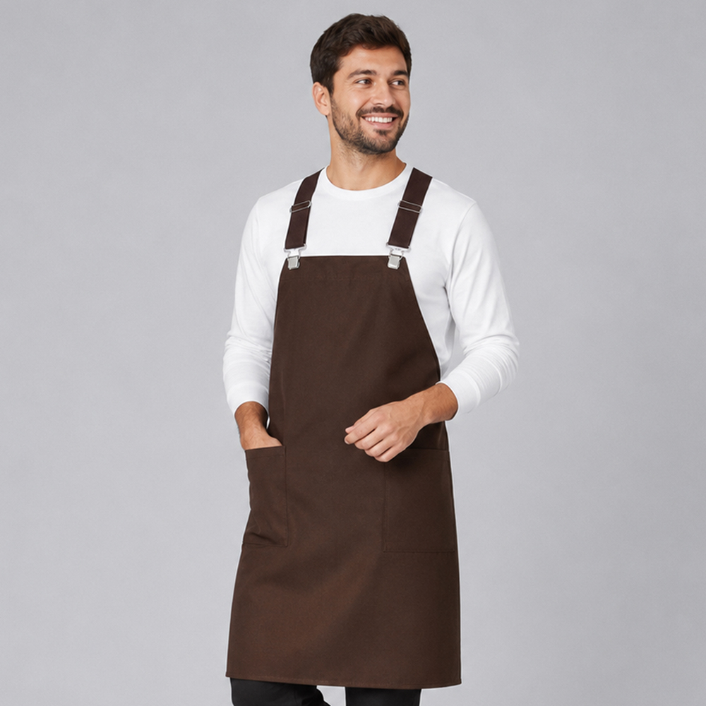 Latzschürze Casual Style mit X-Kreuzung, toffee, B 88 x L 80 cm