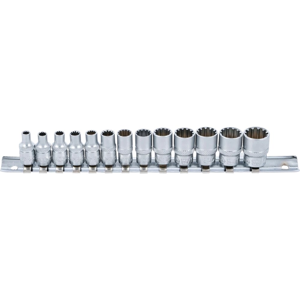 Steckschlüssel-Einsatz-Satz Gear Lock, Antrieb Innenvierkant 6,3 mm (1/4"), 13-tlg.