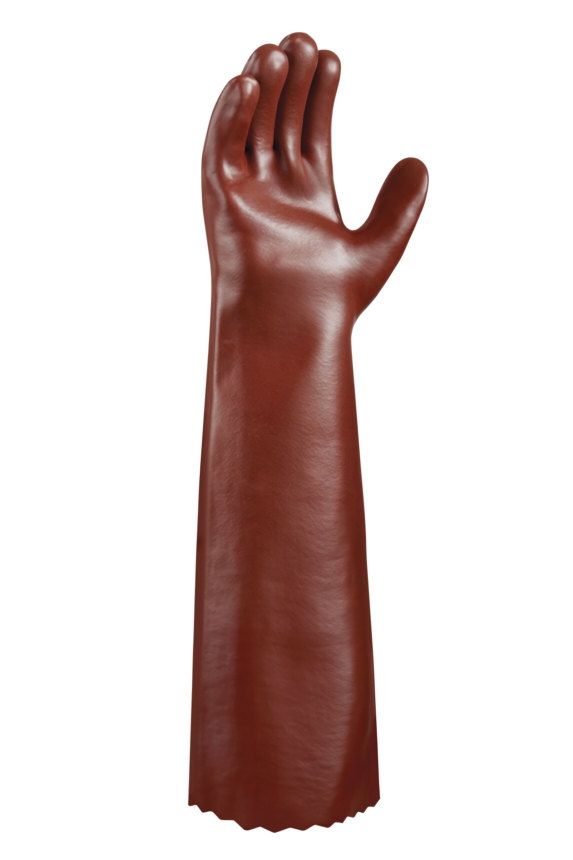 teXXor® Chemikalienschutz-Handschuhe PVC ROTBRAUN rotbraun