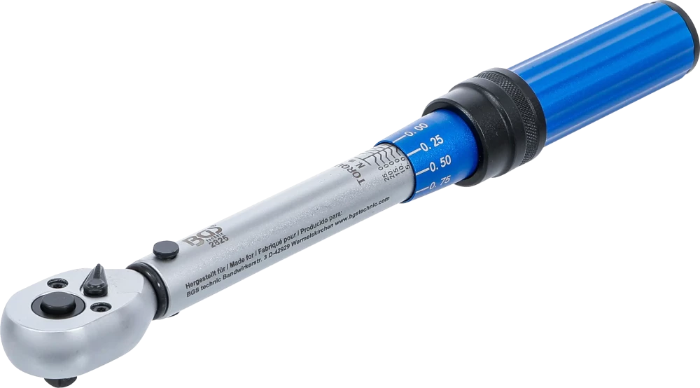 Drehmomentschlüssel, Abtrieb Außenvierkant 6,3 mm (1/4"), 5 - 25 Nm