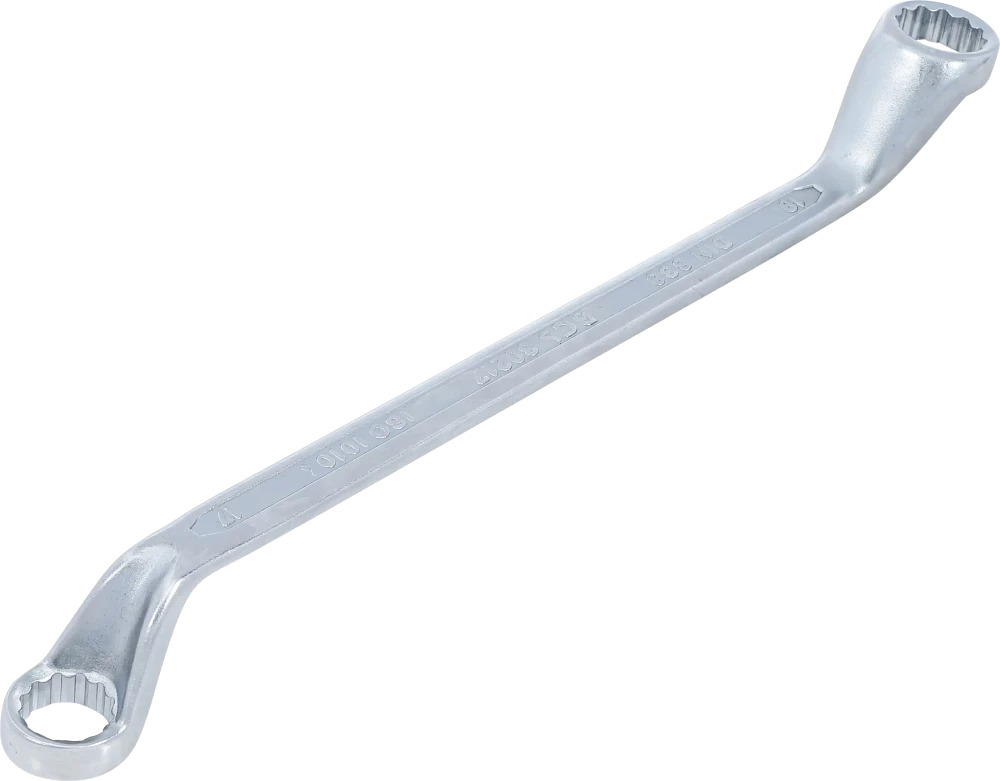 Doppel-Ringschlüssel, tief gekröpft, SW 17 x 19 mm