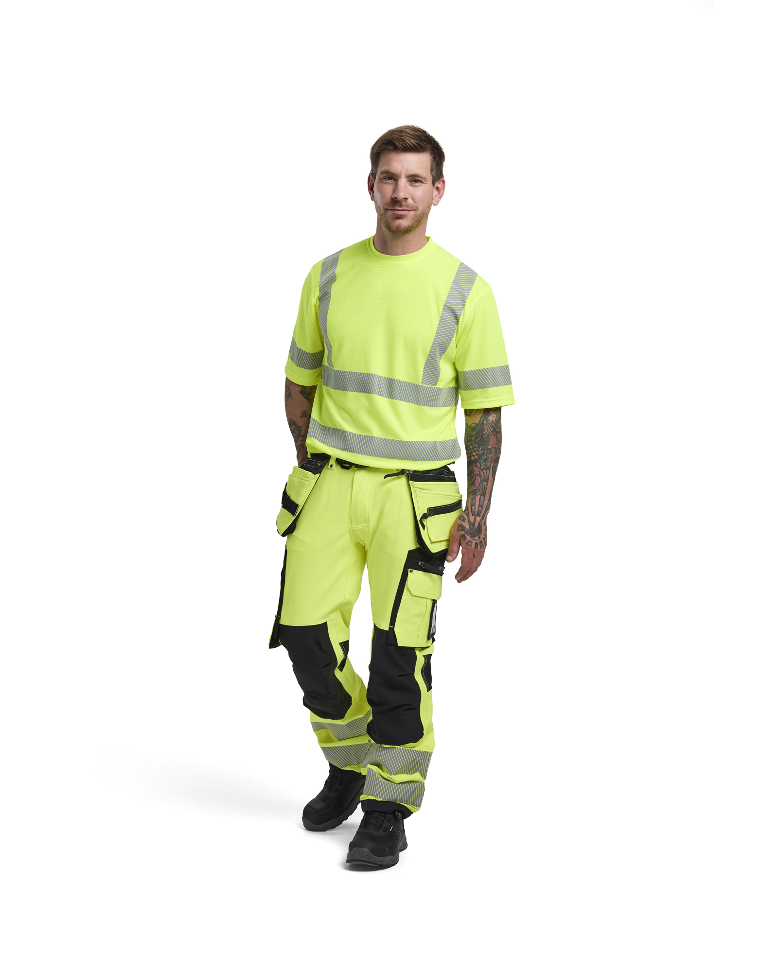 High Vis Arbeitshose 4-Wege-Stretch