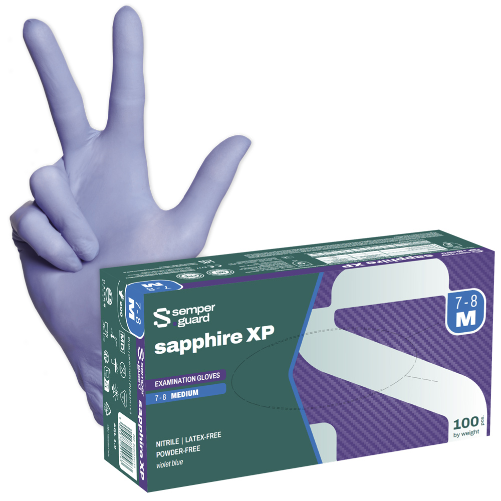 Nitril-Handschuhe 6-7 (S) Semperguard® Sapphire XP (100)