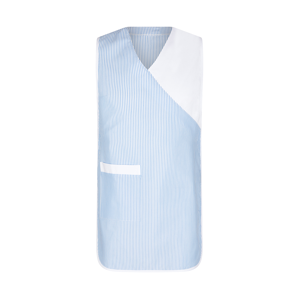 Überwurfschürze, blau gestreift, Gr. III (54-62)