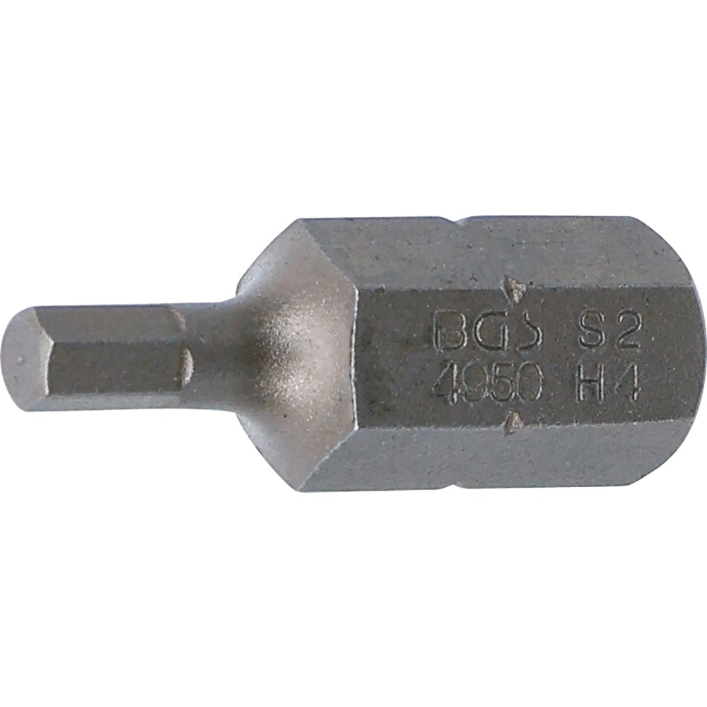 Bit, Länge 30 mm, Antrieb Außensechskant 10 mm (3/8"), Innensechskant 4 mm