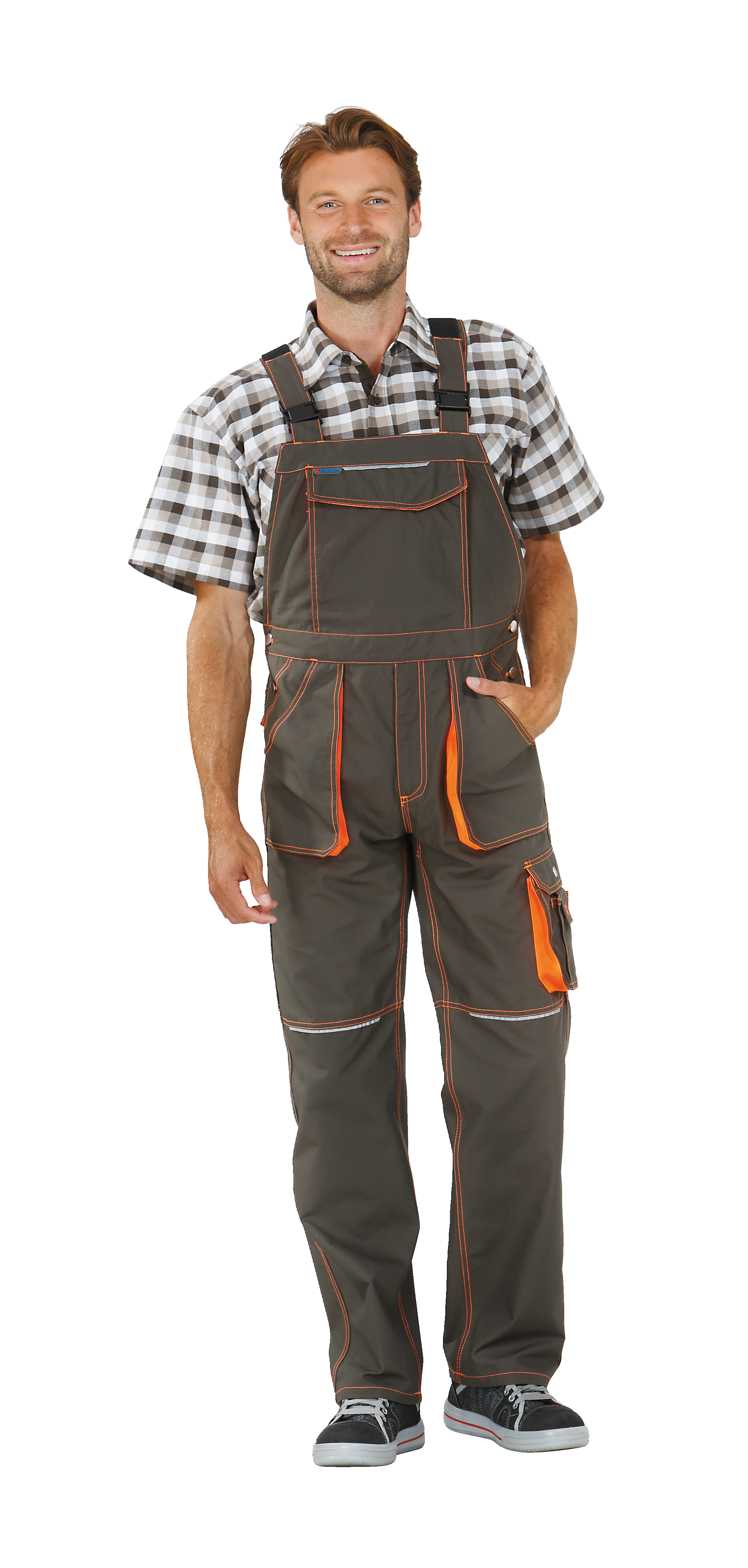 PLANAM Latzhose Basalt Neon