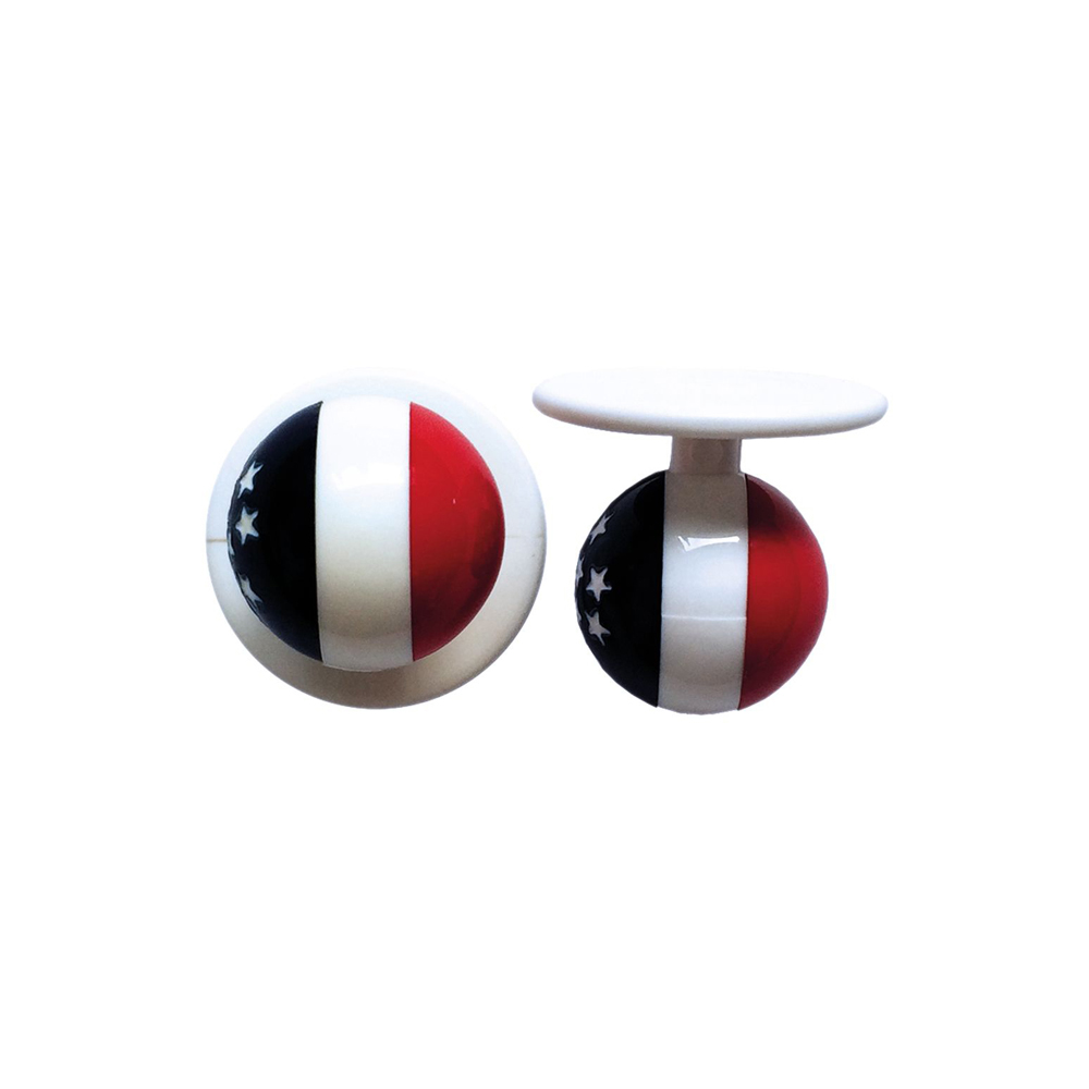 Kugelknöpfe, 3-farbig, Flagge USA (12 Stück)