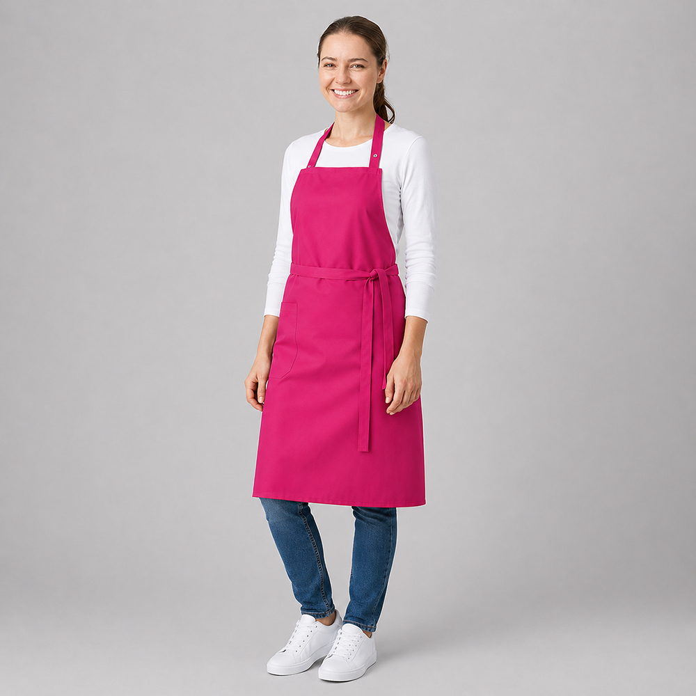 Latzschürze hotpink, B 75 x L 75 cm