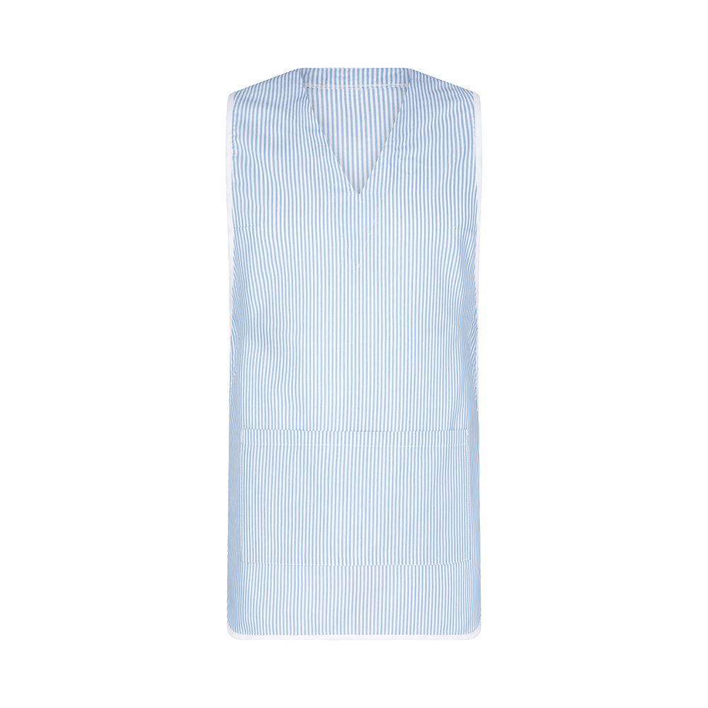 Überwurfschürze blau gestreift, Gr. III (54-62)