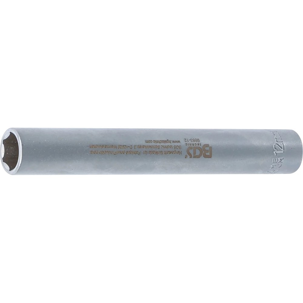 Steckschlüssel-Einsatz Sechskant, extra tief, Antrieb Innenvierkant 10 mm (3/8"), 12 mm
